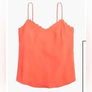 J. Crew Factory Scalloped Cami Top - Neon Rose